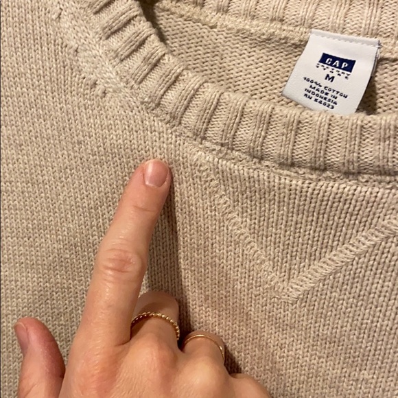Gap 100% Cotton Sweater Oatmeal Goodness - Picture 4 of 4